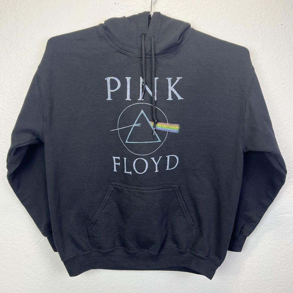 Pink Floyd Dark Side of the Moon Prism Logo Pullover Hoodie Faded Band Size M